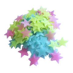 100pcs Glowing Star Wall Decal